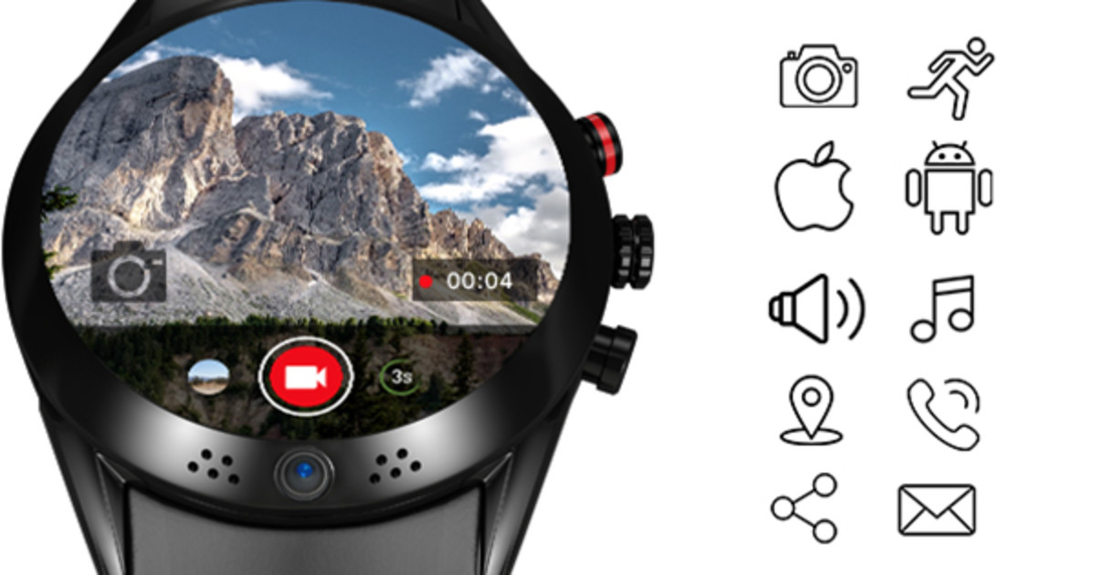 smartwatch with 360 rotating hd camera