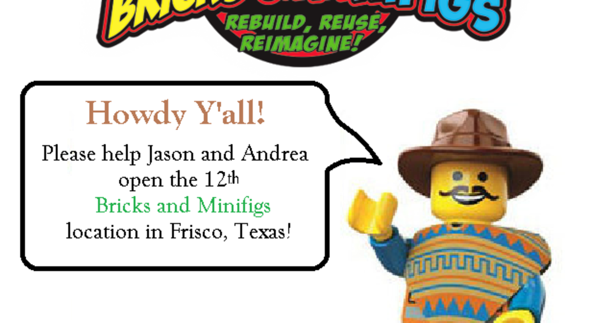 Bricks and Minifigs, Frisco, TX Indiegogo
