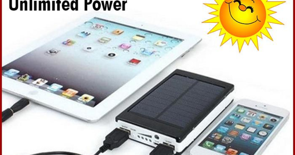 Solar Powered Dual Phone and Tablet Charger Indiegogo