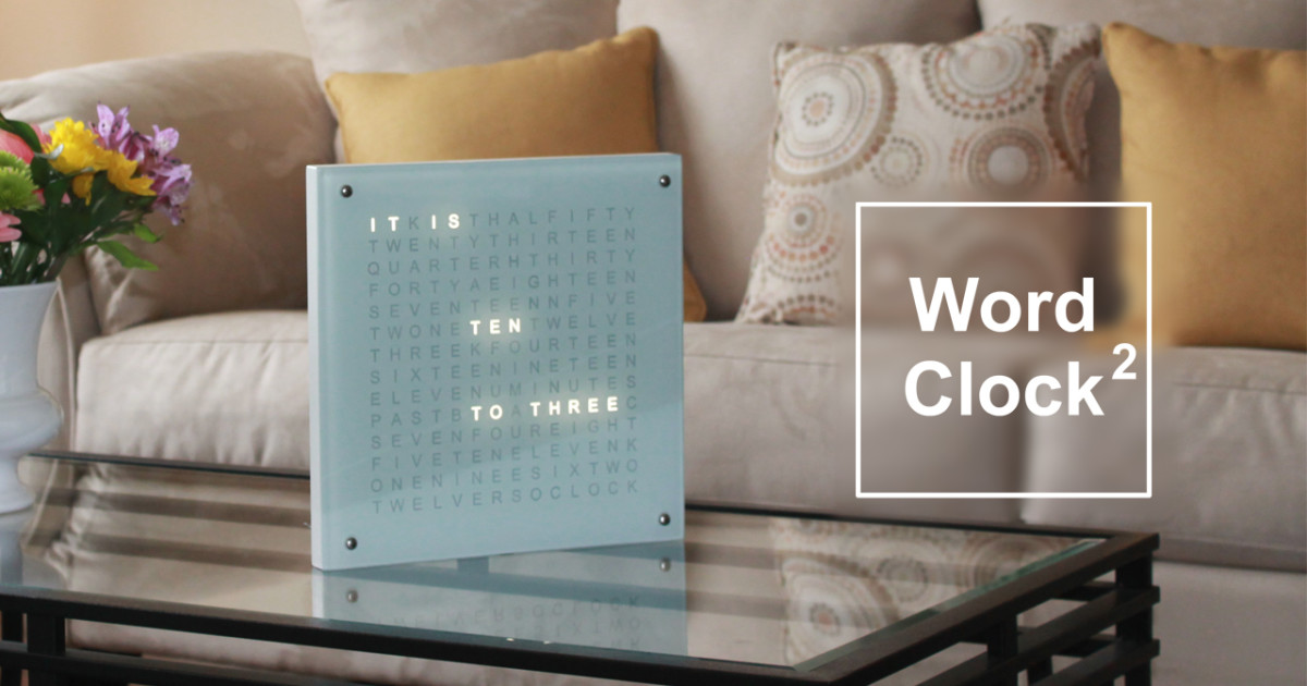 Word Clock Squared Indiegogo