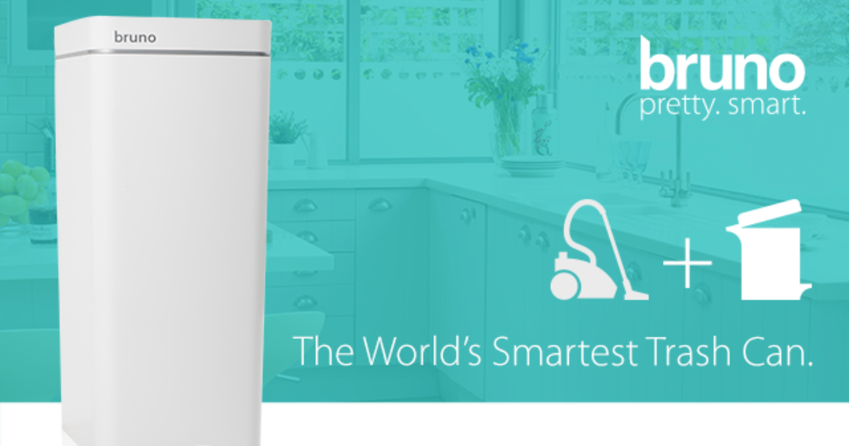 Bruno 'Smart' Trash Can With BuiltIn Vacuum. Indiegogo