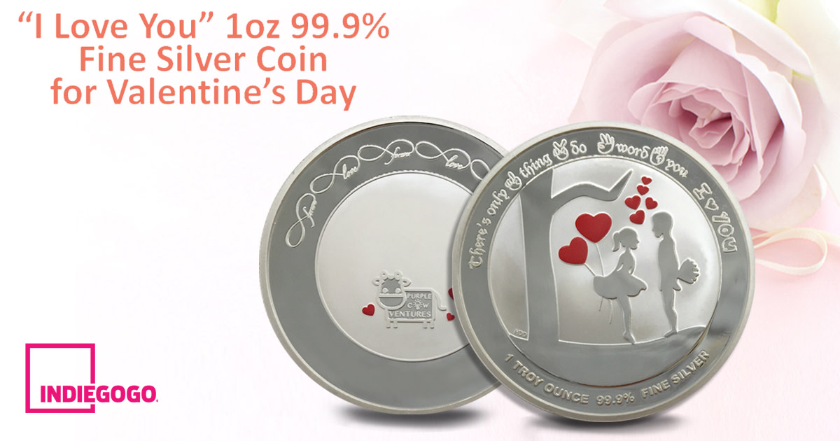 10 oz valentines day silver bar