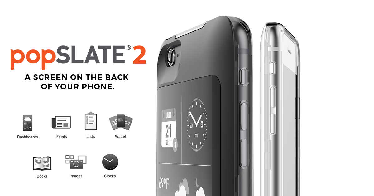 popSLATE 2 Smart Second Screen for iPhone Indiegogo