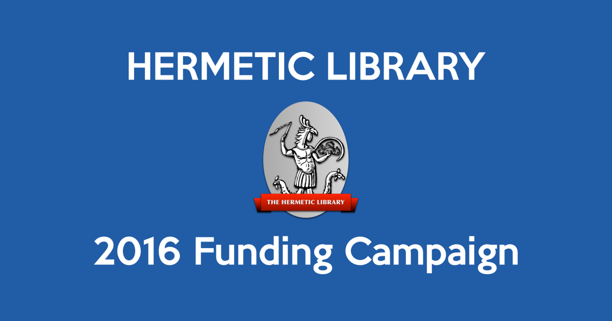 Hermetic Library 2016 Funding Campaign | Indiegogo