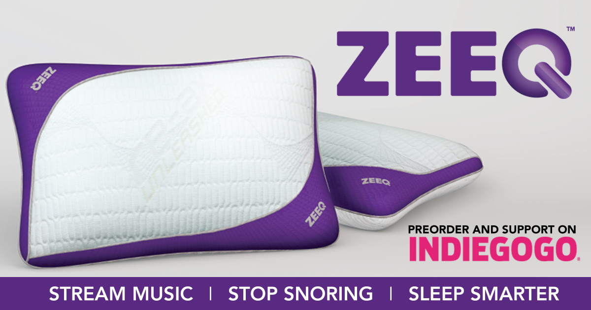 Zeeq Smart Pillow Stream Music And Stop Snoring Indiegogo 