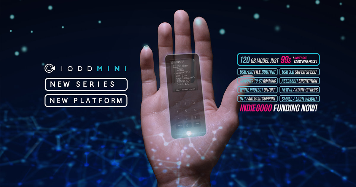 Iodd mini fastest usb 3 0 encrypted flash drive indiegogo