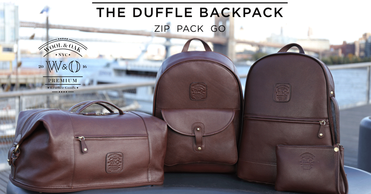The Leather Duffle Backpack 6in1 Set Zip Pack Go Indiegogo