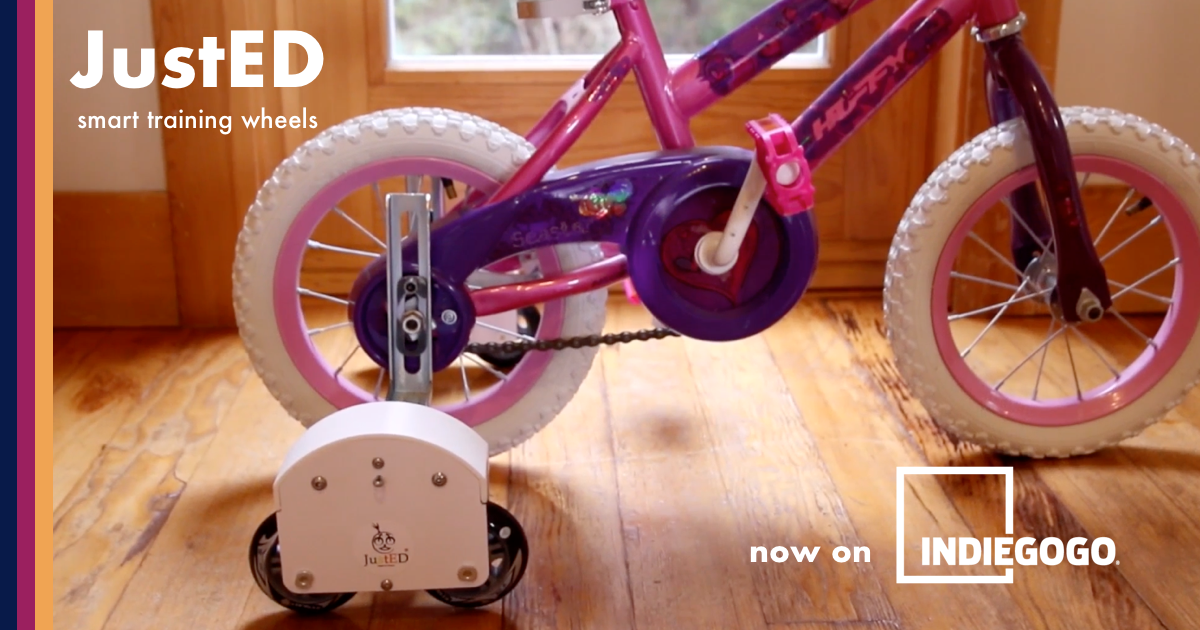 JustED revolutionary training wheels for kids Indiegogo
