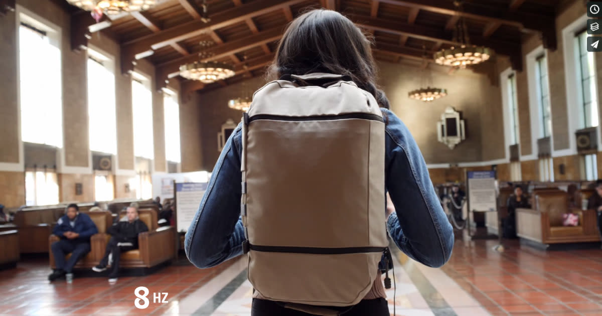 8HZ Backpack Sustainable Recycled Plastic Fabric Indiegogo