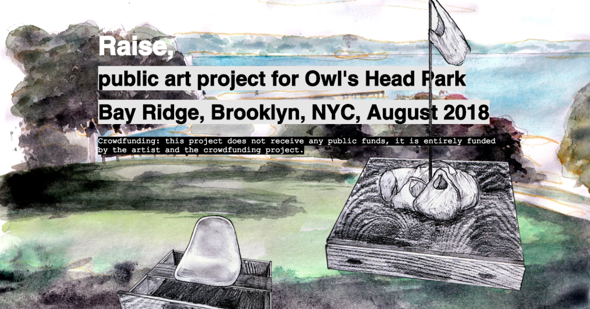 Public art project, Owl's Head Park, Brooklyn Indiegogo