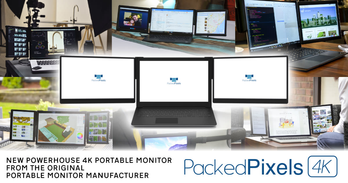 Packed Pixels 4K - 15.6'' Portable Laptop Monitor