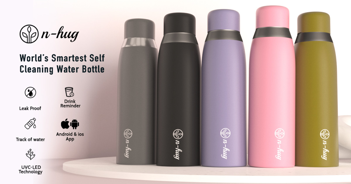 N-Hug- World's smartest selfcleaning water bottle. | Indiegogo