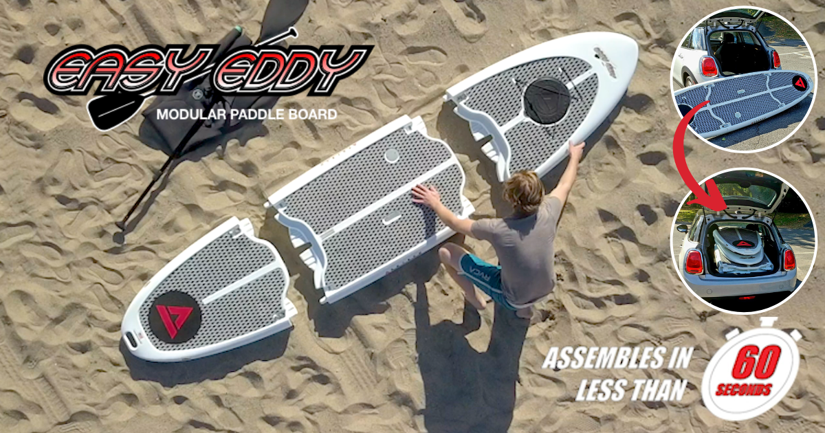 Easy Eddy ThreePiece Modular SUP Paddle Board Indiegogo