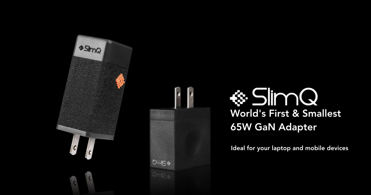 SlimQ: World's Smallest 65W GaN Adapter