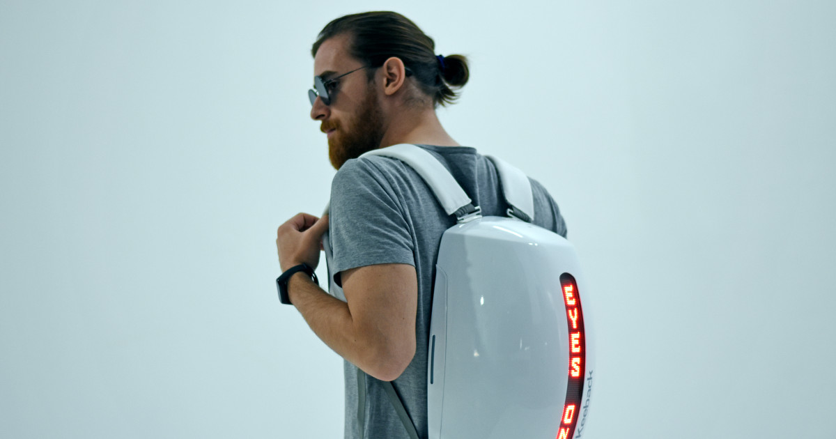 Keeback futuristic stylish digital backpack Indiegogo