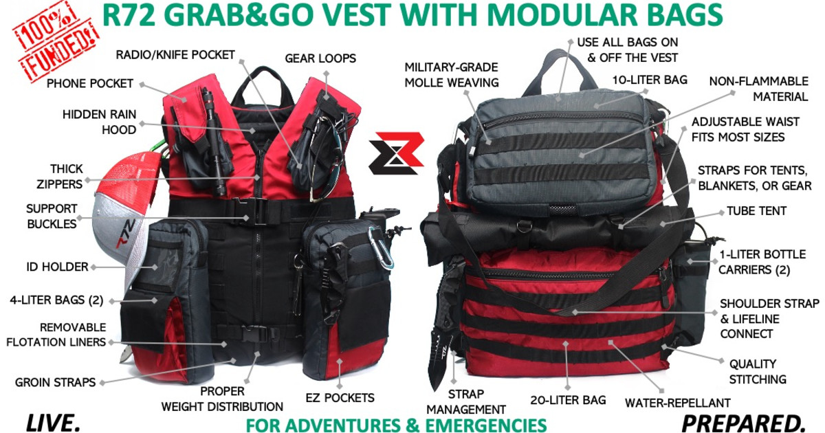 The R72 Hour Kit With The R72 Grab Go Vest