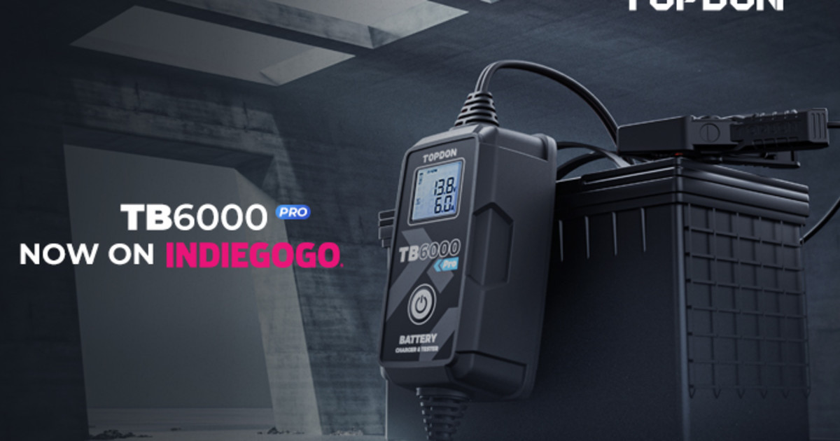 Topdon tb6000pro 2 in 1 battery charger and tester indiegogo