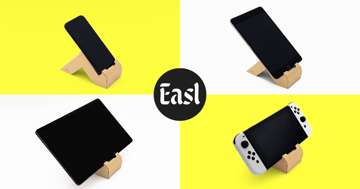 Easl foldable cardboard stand for mobile devices Indiegogo