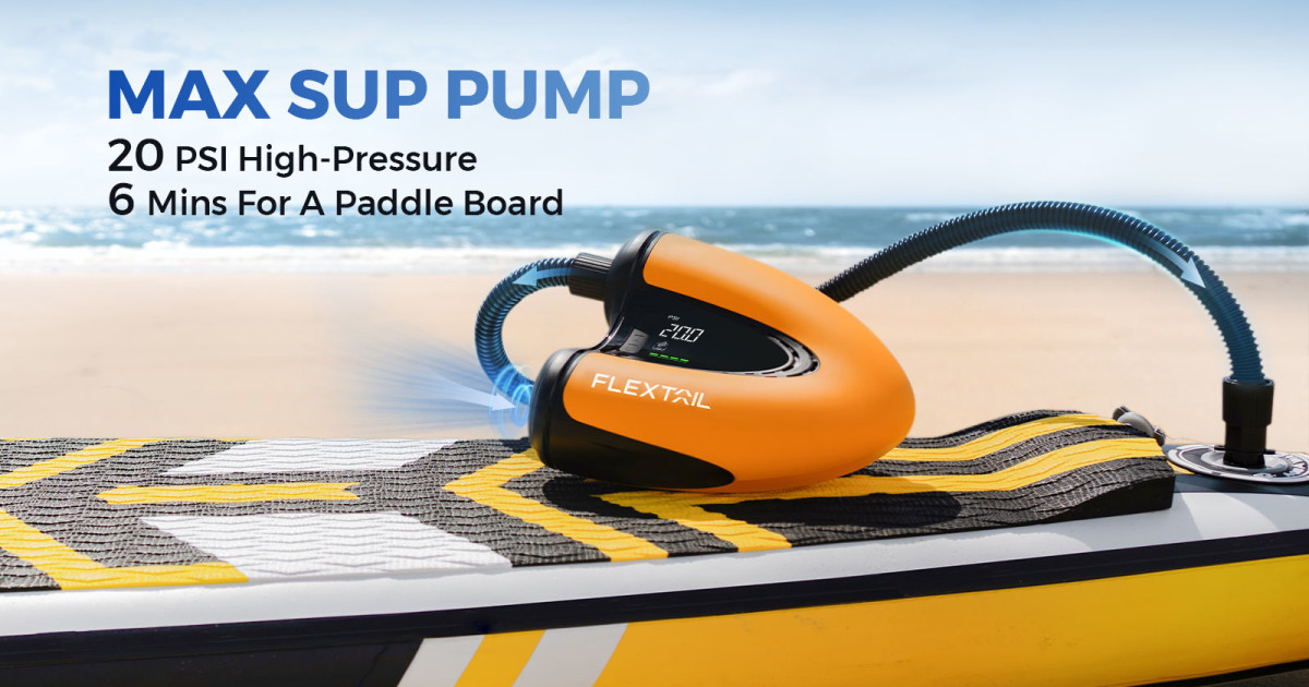 MAX SUP PUMP 20PSI Rechargeable Air Pump for SUP Indiegogo