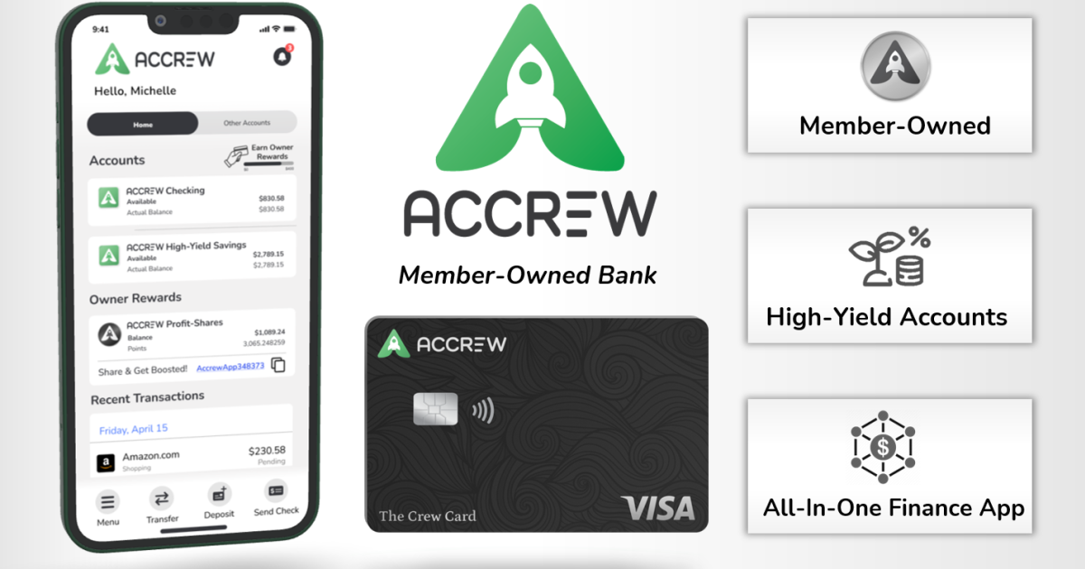 Accrew - Member-Owned Banking App