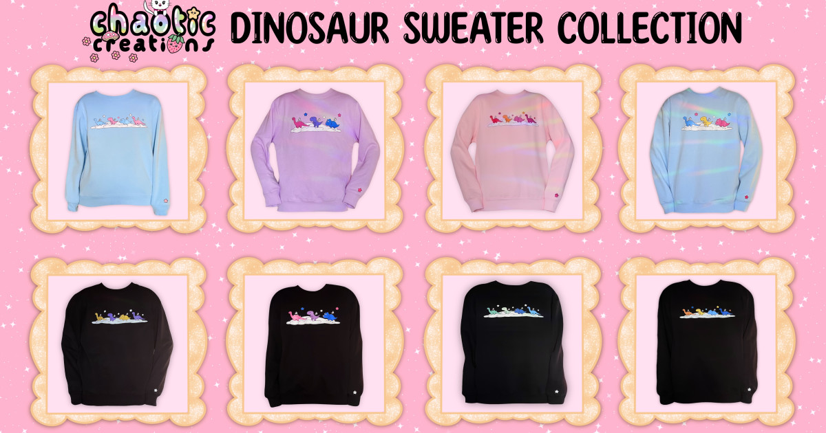 dreamy dinosaur shirts and sweaters!