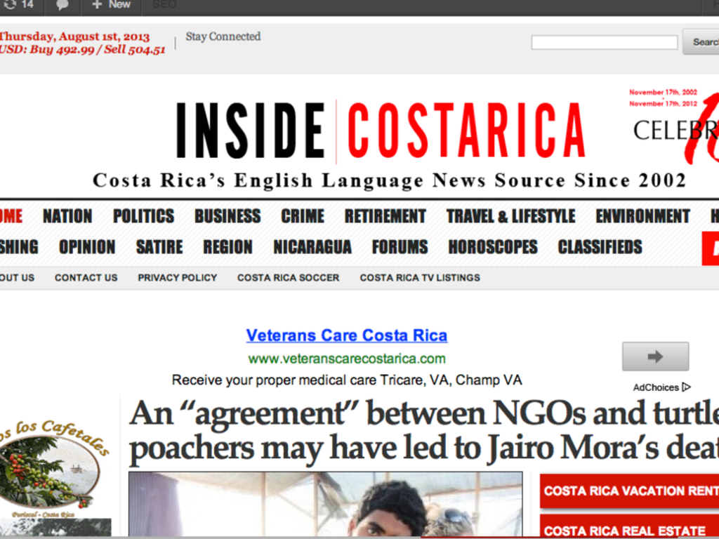 costa rica news websites