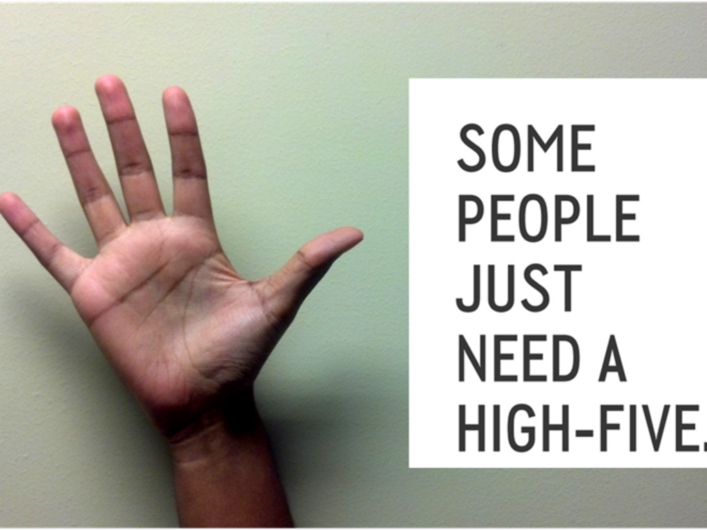 give high five