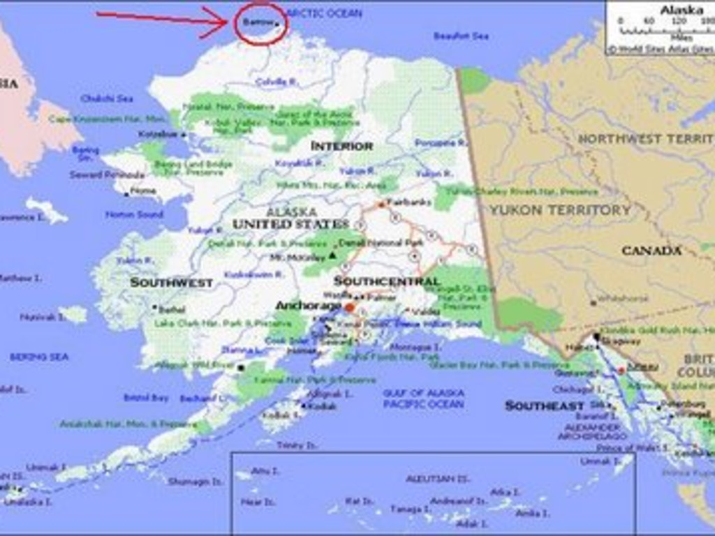Северная река юкон расположена на полуострове. Барроу Аляска. Барроу Аляска на карте. Аляска на карте России.