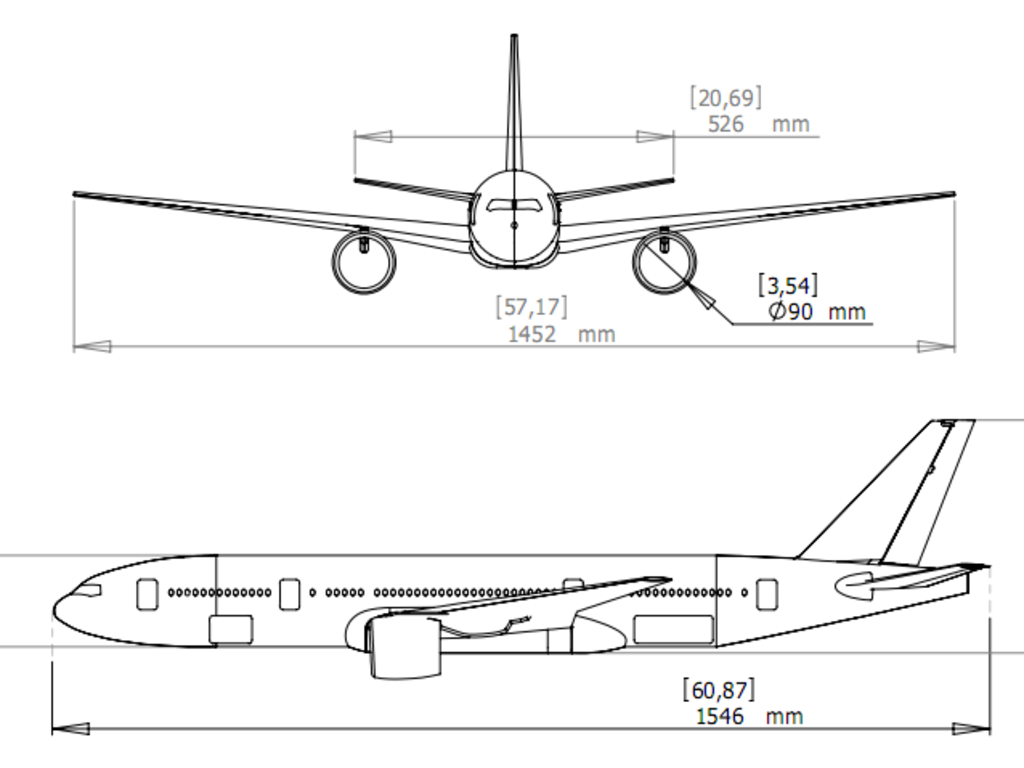 Боинг 767 чертеж