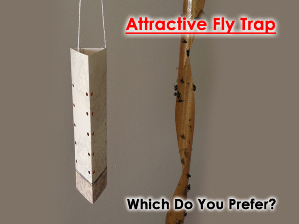Prism Shaped Foldable, Disposable, Sticky Fly Trap Indiegogo