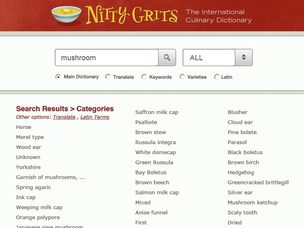 Nitty Grits The International Culinary Dictionary Indiegogo