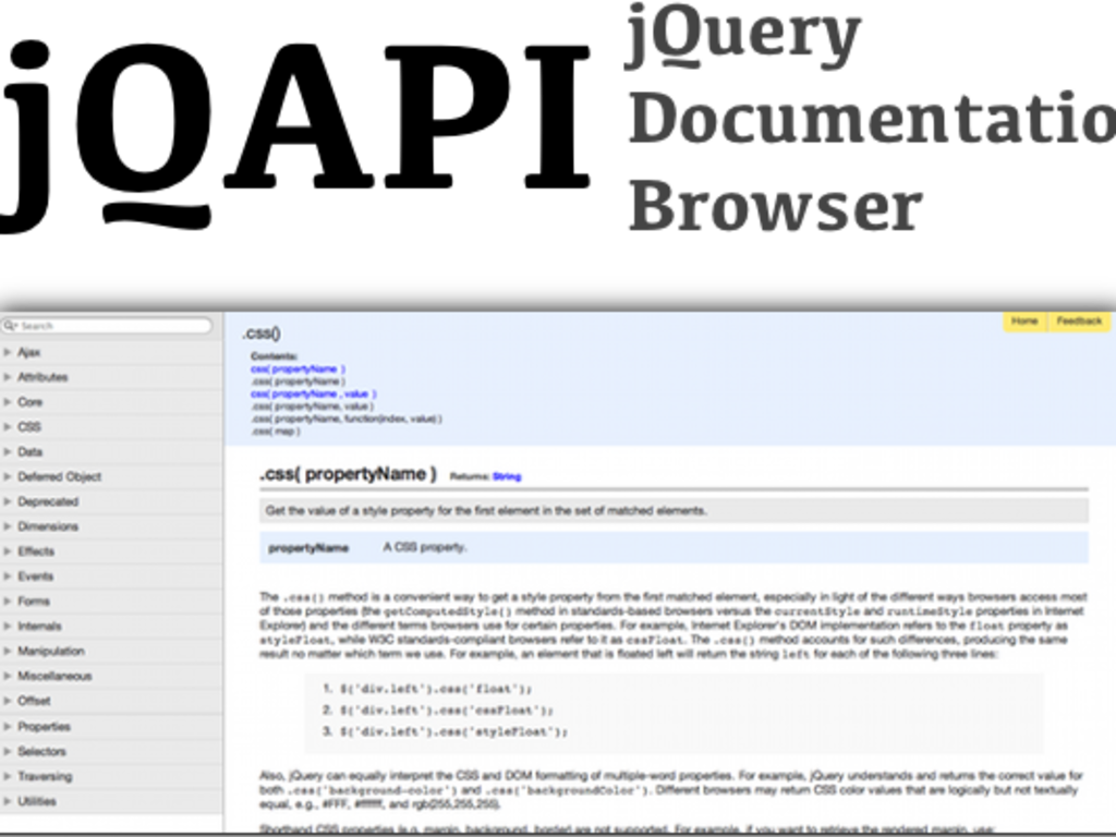 jQAPI - jQuery Documentation Browser | Indiegogo