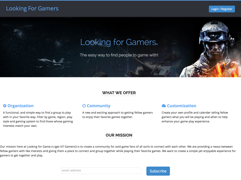 Looking For Gamers Indiegogo