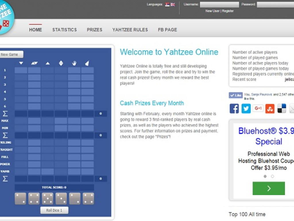 yahtzee online free card game