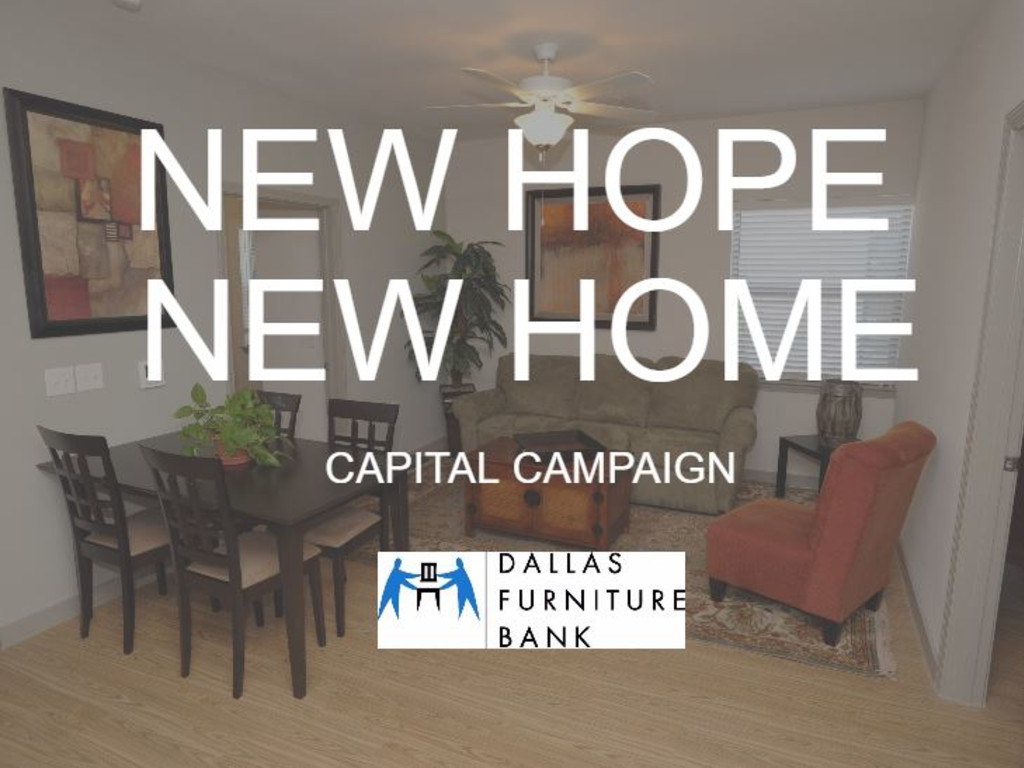 New Hope New Home Dallas Furniture Bank Indiegogo