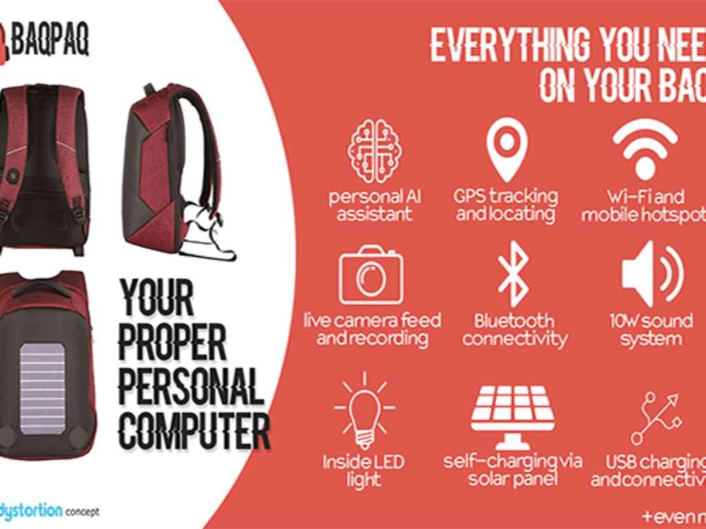 AI Enabled, featurefilled Smart Backpack BaqPaq Indiegogo