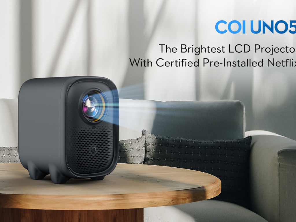 COI Projector with Certified PreInstalled Netflix Indiegogo