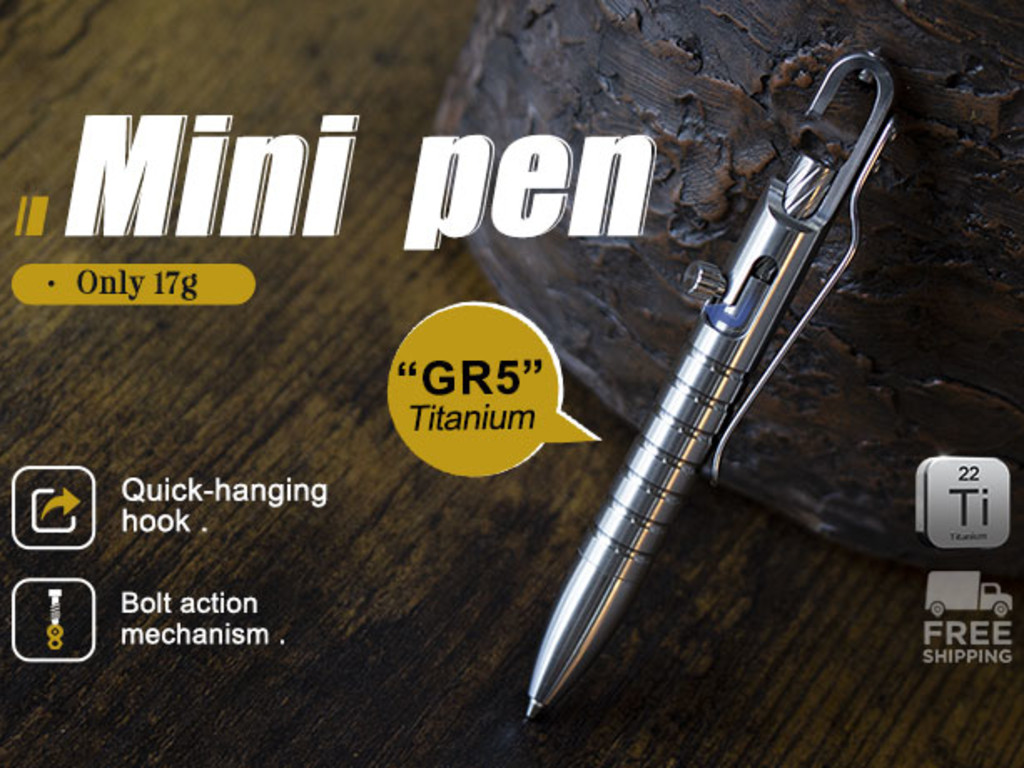Titanium Bolt Action Pen for On-the-Go Writing