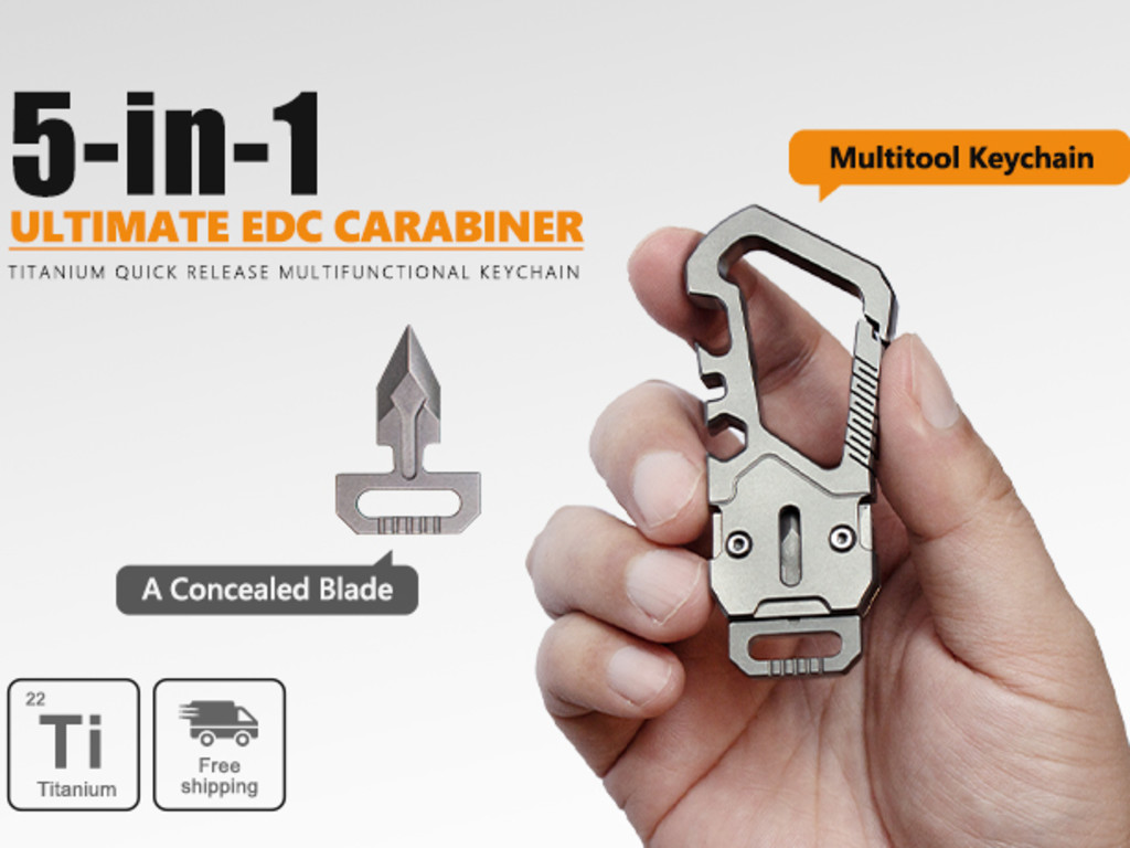 The KeySnap--Titanium EDC Multitool Keychain