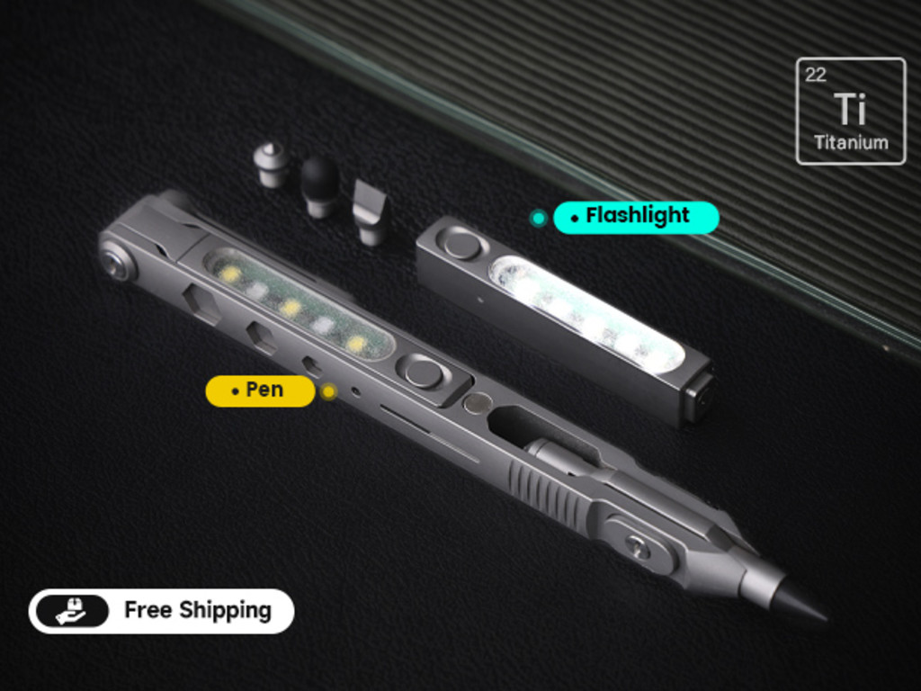 SwitchX - Transformable Titanium Flashlight Pen