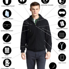TRAVEL HOODIE with 17 Features - XY37 