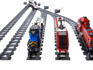 automated lego train track switch