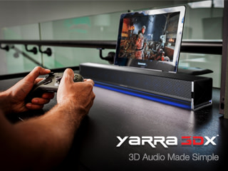 yarra 3dx soundbar and included subwoofer