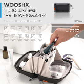 WooshX: The Toiletry Bag That Travels Smarter.
