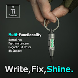 Wolf Fang 2.0-Ti Keychain Lantern&Pen&Screwdriver