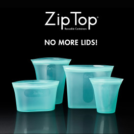 Zip Top Containers Stand Up, Stay Open & Zip Shut