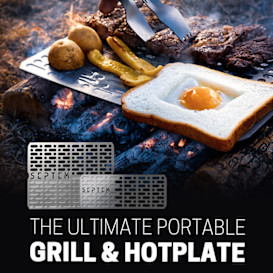 SEPTEM: Pure Titanium Camp Grill & Hotplate