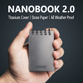 A Notepad with Titanium Cover & Stone Paper
