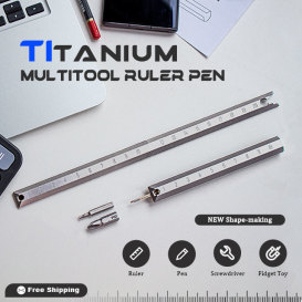 The Vortex - Titanium Multitool Ruler Pen
