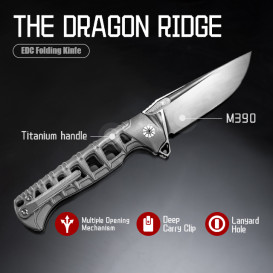 The Dragon Ridge: Ti Handle, M390 Blade EDC Knife